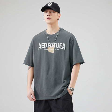 Melopridy Men's Loose Casual Cotton T-Shirt