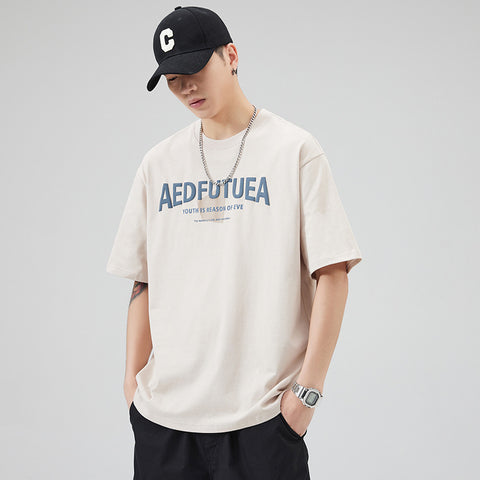 Melopridy Men's Loose Casual Cotton T-Shirt